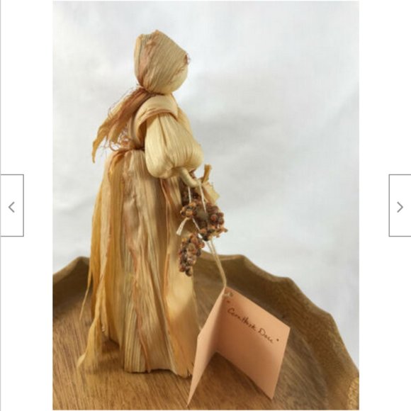 Corn Husk Doll Vintage Prairie Woman 7" Hand Made Folk Art - Picture 5 of 5